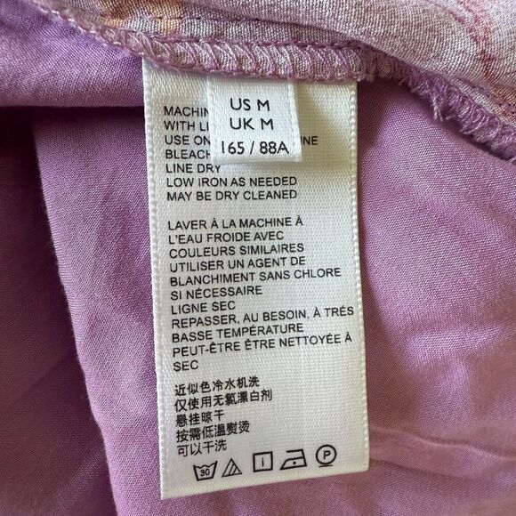 Urban Outfitters UO Anna Crepe Wrap Mini Tropical Hawaiian Dress Women's Size M - Picture 5 of 5